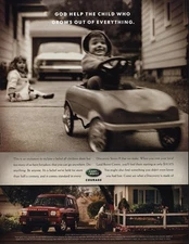 2001 Land Rover: God Help the Child Grows Out of Everything Vintage Print Ad