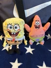Vintage 2004 TY Beanie Babies SpongeBob SquarePants & Patrick Star Plushies