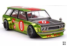 1/64 Mini GT Datsun 510 Wagon OG Flo Yellow RHD Diecast Model Car Japan Import
