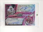 BIJAN ROBINSON JAHMYR GIBBS 2023 LEAF METAL DUAL ROOKIE PINK AUTO 1/1 Q3403