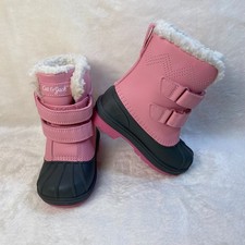Cat Jack Toddler Girls Pink Snow Boots Size 7 Faux Fur Thermolite New No Box