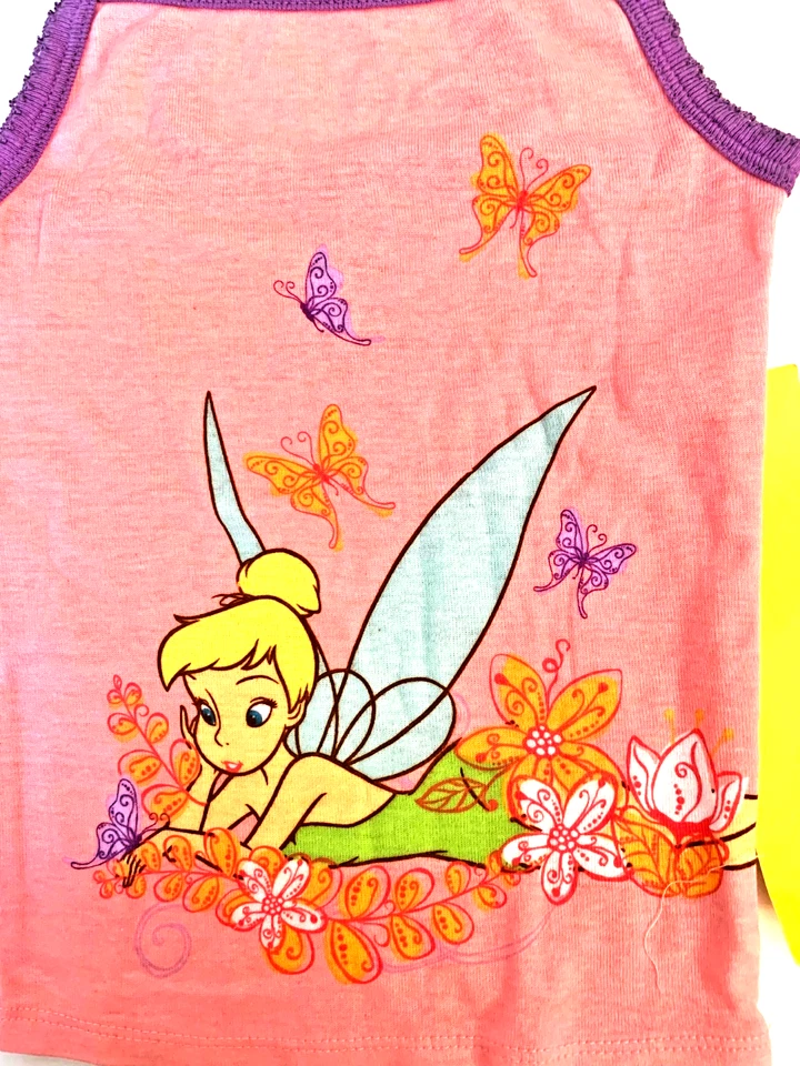Disney Store Tinker Bell Pajama Set PJS 100% Cotton Cami & Lg Pants Size 4 NWT - Image 4 of 4