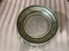 Metal Footed Pedestal Thick Glass Bowl Starburst Pattern Mold Blown 5” X 8” — photo 5