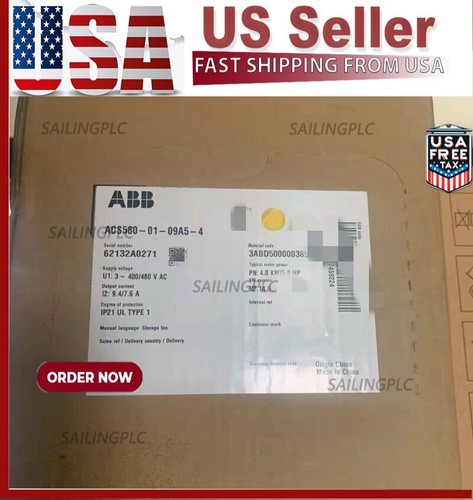 1pc ABB ACS580-01-09A5-4 frequency converter 3PH 4KW US Free TAX