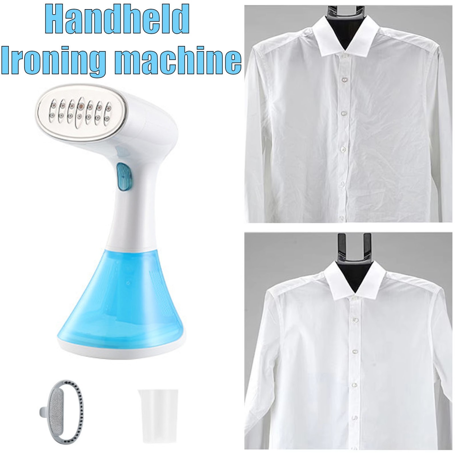 Portable Handhand Garment Steamer Quick Wrinkle Remover White