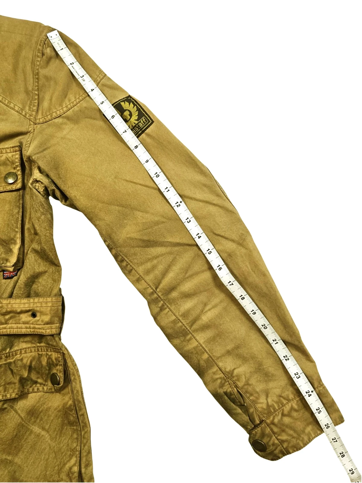 HOT VTG Men BELSTAFF TRAILMASTER BIKER PARKA BELTED KHAKI WAXED Jacket L (Fit M) - product detail image 19