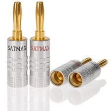 16x Banana Plugs Screw Type Speaker Wire Audio Jack Connector Pair Gold Plated