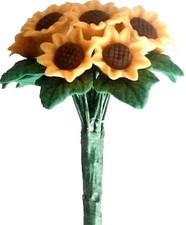 Dollhouse Yellow Sunflowers Bouquet One Dozen 1:12 Scale Miniature