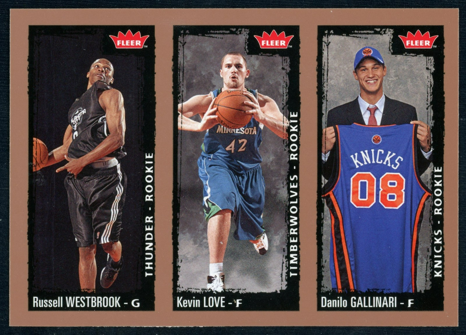 Danilo Gallinari, Kevin Love, Russell Westbrook #237 (Basketball Cards 2008 Fleer) — is it worth grading?