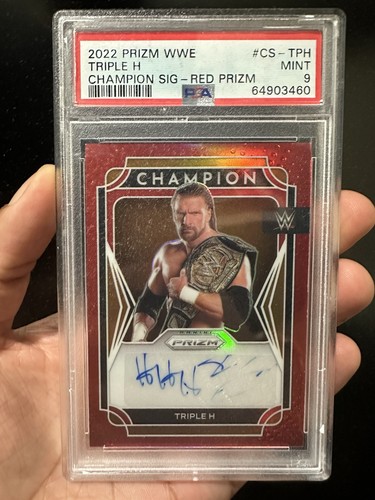 Triple H [Red Prizm] #CS-TPH 2022 Panini Prizm WWE Champion Signatures card