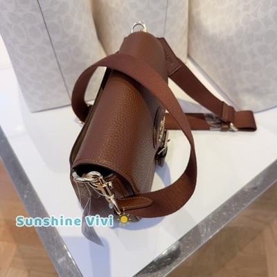 NWT COACH Amelia Saddle Bag Shoulder Bag Leather CP107 Gold/Brown