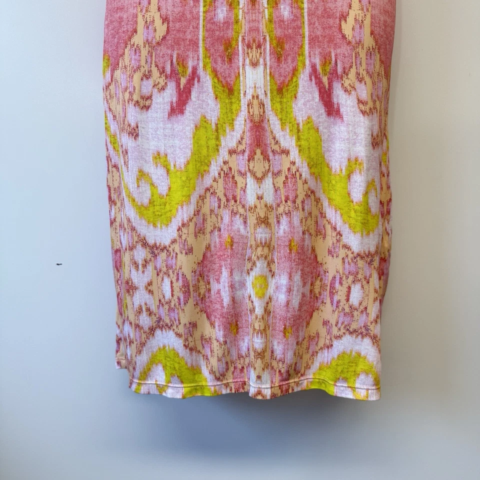 Vestido Roberto Cavalli Talla 8 Rosa Multi Floral Cuello Redondo Manga Corta Talla 44 Foto 4 de 4