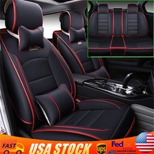 Universal Full Set Luxury 5 Seats PU Leather Front & Rear Car Seat Cover Cushion