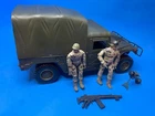 Vintage GI Joe / World Peacekeepers Humvee w/ 2 Soldiers & Accessories ~ VGUC