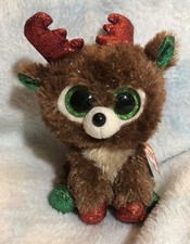 Ty Beanie Boos 6” Fudge the Reindeer w/ HT 2019