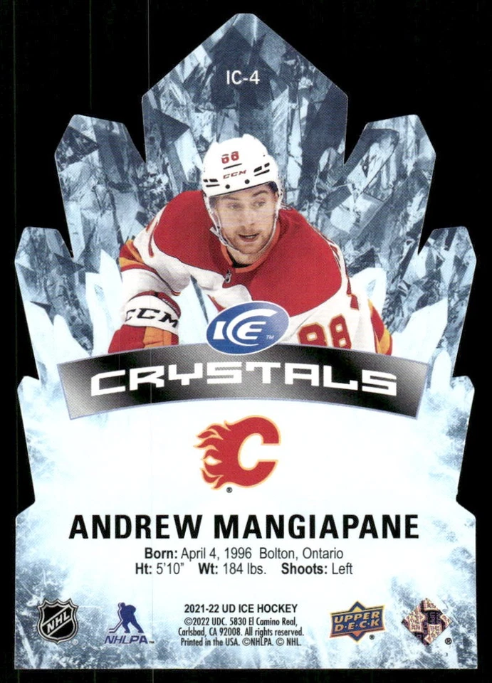 2021-22 Upper Deck Ice #IC-4 Andrew Mangiapane Ice Crystals - Image 2 of 2