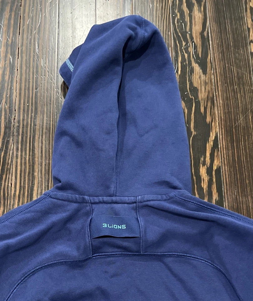 Nike England 3 Lions Soccer Hoodie Men’s Medium Blue Cotton Polyester  - Image 4 of 4