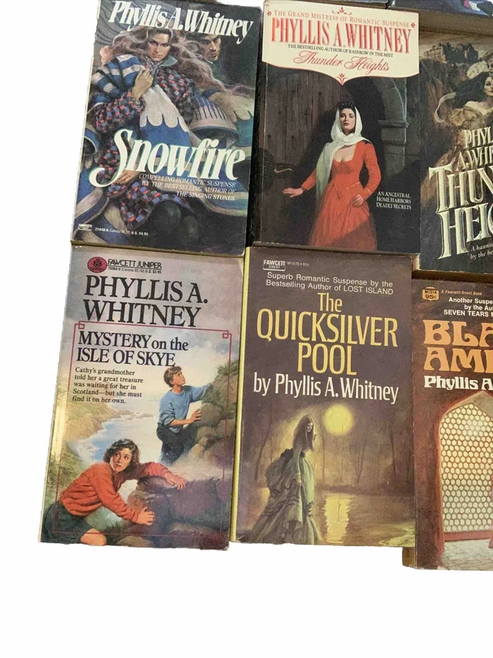Lot of 11 Phyllis A. Whitney Vintage Paperback PB Books Thriller Romance Varity Foto 3 de 4