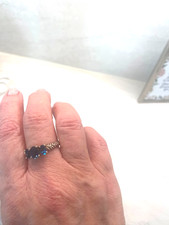 London blue topaz ring size 9, Stirling Silver
