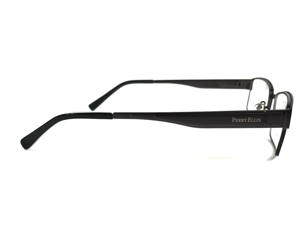 Monturas para gafas Perry Ellis PE314-3 borde de alambre rectangular de metal oscuro 55-17-135 Foto 4 de 4