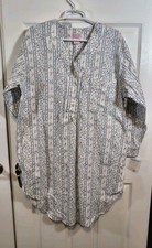 Vtg nightgown Flannel Floral Long Sleeve Nightgown Sz M Honors