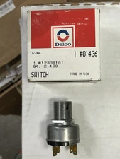 1964-1965 GMC TRUCK  IGNITION SWITCH NOS DELCO REMY  #D1436 GM# 12339181