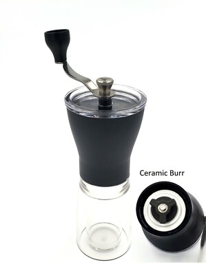 Small Manual Coffee Grinder Beans Nuts Adjustable Conical Ceramic Burr Spice