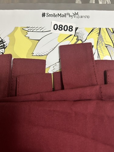 2 JC PENNEY HOME Window Curtain Panels Tab Top Burgundy Red 100% Cotton - Picture 10 of 10