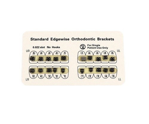 Orthodontic Brackets - 1 Pack Monoblock Edgewise No Hook 022 Slot Dental Brackets