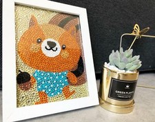 With-Frame-Kids-Set-DIY-Full-Drill-5D-Diamond-Painting-Gem-Craft-Kit-Little Fox