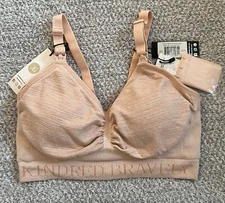 KINDRED BRAVELY Hands-Free Pumping & Nursing Bra Small S-BUSTY Pink Heather