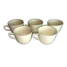 Coffee cups cream color set of 5