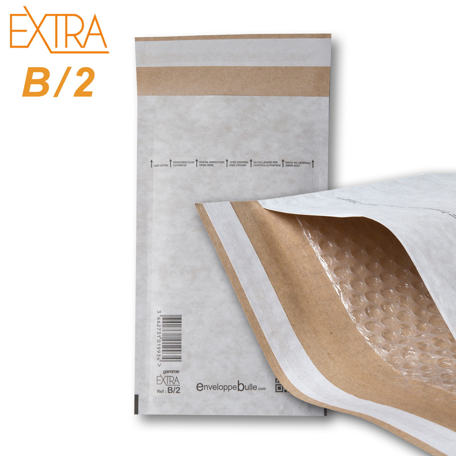 Enveloppes à bulles rigides EXTRA B/2 120x215mm pour envoi sécurisé