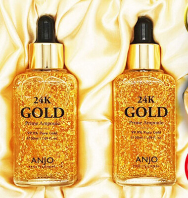 ANJO Professional 24K Gold Prime Ampoule 99.9% Pure Gold 50ml 1+1 Set, Kbeauty
