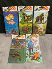 New Vintage Lot of 20 Puzzles 5 Packs of 4 Animals Fish Insects Dinosaur Birds