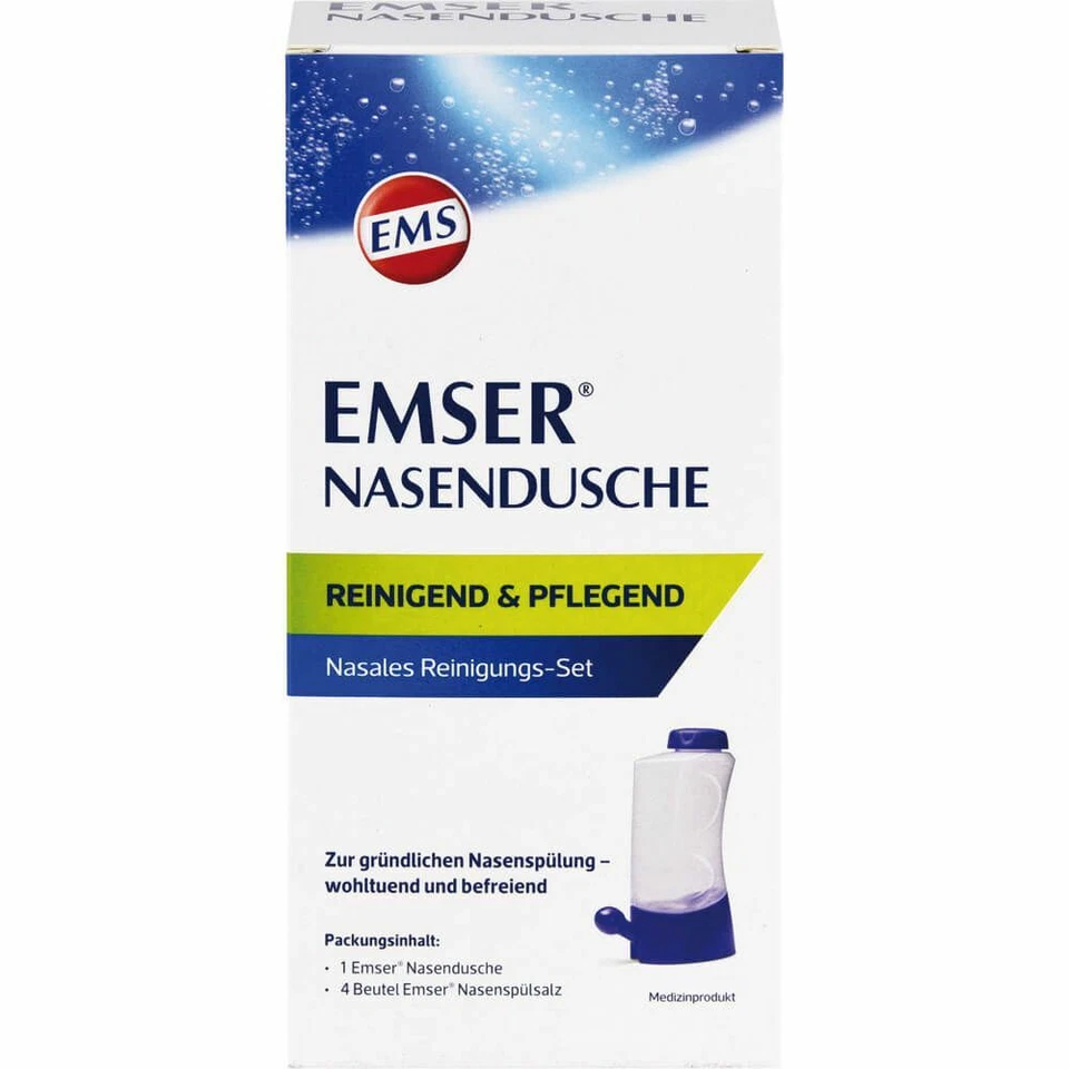 SIDROGA GESELLSCHAFT FÜR GESUNDHEITSPRODUKTE MBH EMSER Nasendusche mit 4 Btl.Nasenspülsalz 1 St PZN12615385