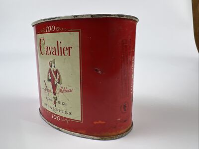 Vintage Cavalier King Size Cigarettes 100 Count Metal Tin