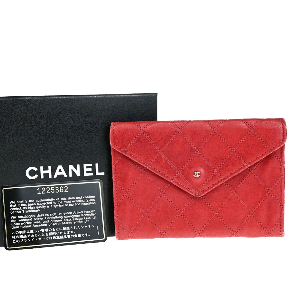 CHANEL CC Logo Bicolore Mini Pouch Wallet Coin Case Leather CHANEL CC Logo Bicolore Mini Pouch Wallet Coin Case Leather
