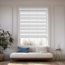 Changshade CUSTOM CUT Dual Zebra Roller Blinds Day and Night Window Shade