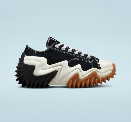 black platform running shoes