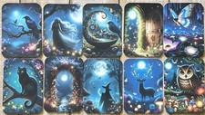 Enchanted midnight garden card toppers set of 10 junk journal cards garden cards