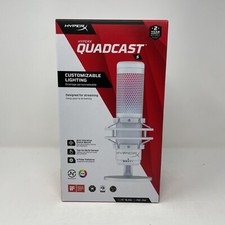 Hyperx Quadcast S Rgb Usb Condenser Microphone W/ Shock Mount & Pop Filter White