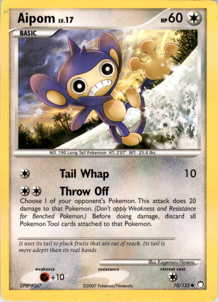 2007 Pokemon Diamond & Pearl - Mysterious Treasures #70 Aipom EX-MT