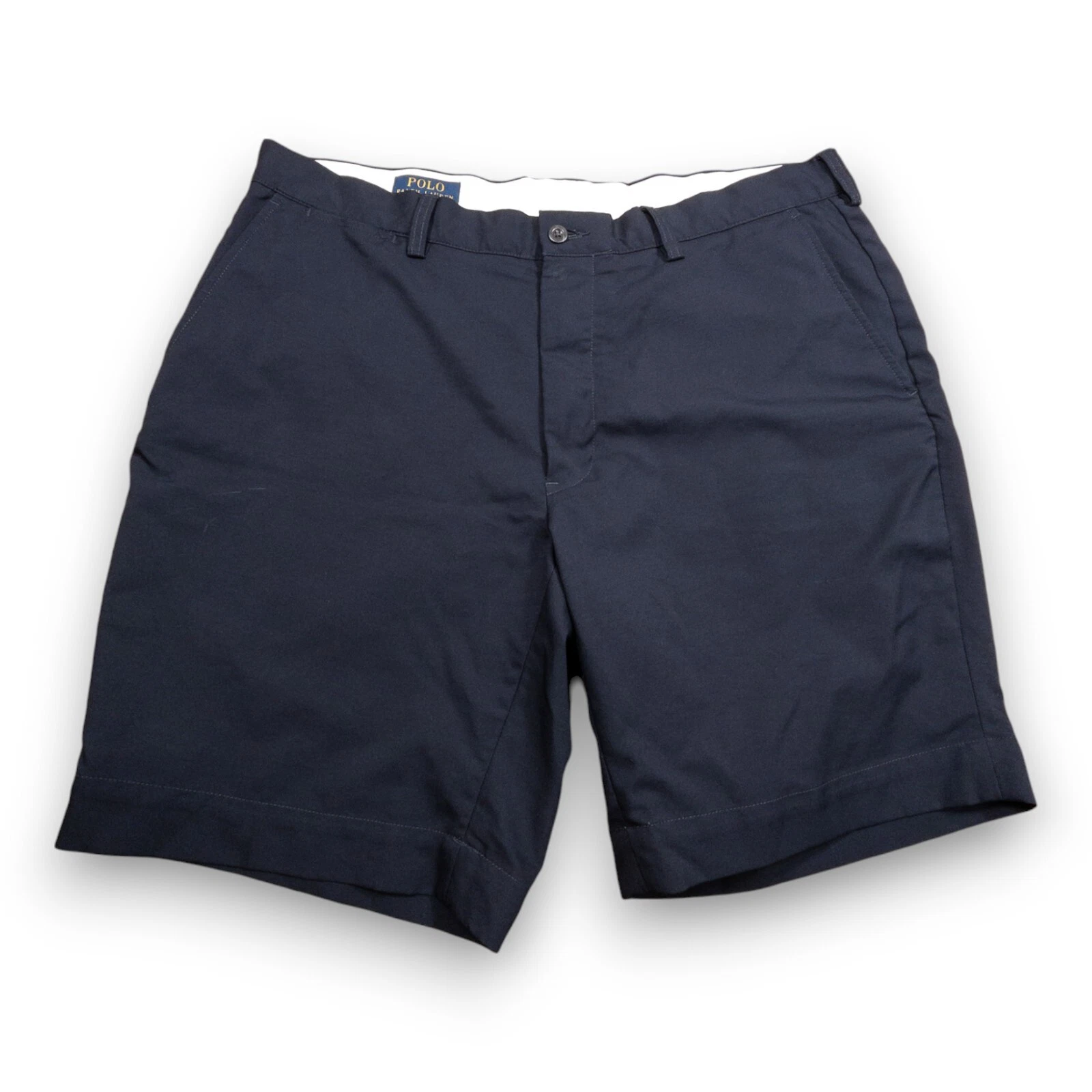 Polo Ralph Lauren Chino Shorts Men's 36 Blue 100% Polyester 8.5" Inseam Outdoor