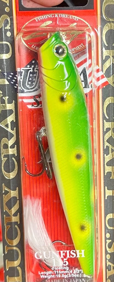 "Lápiz para caminar LUCKY CRAFT Gunfish 115 Topwater 4 1/2"" 3/5 oz Popper - ELIGE" Foto 3 de 4
