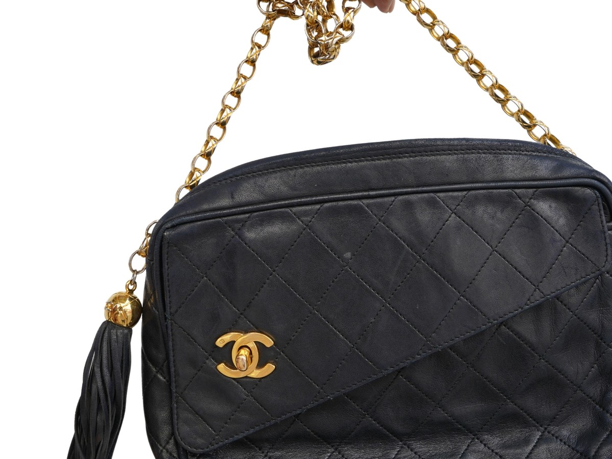 Vintage Chanel Camera 1992 Single Flap Bijoux Chain CC 24K