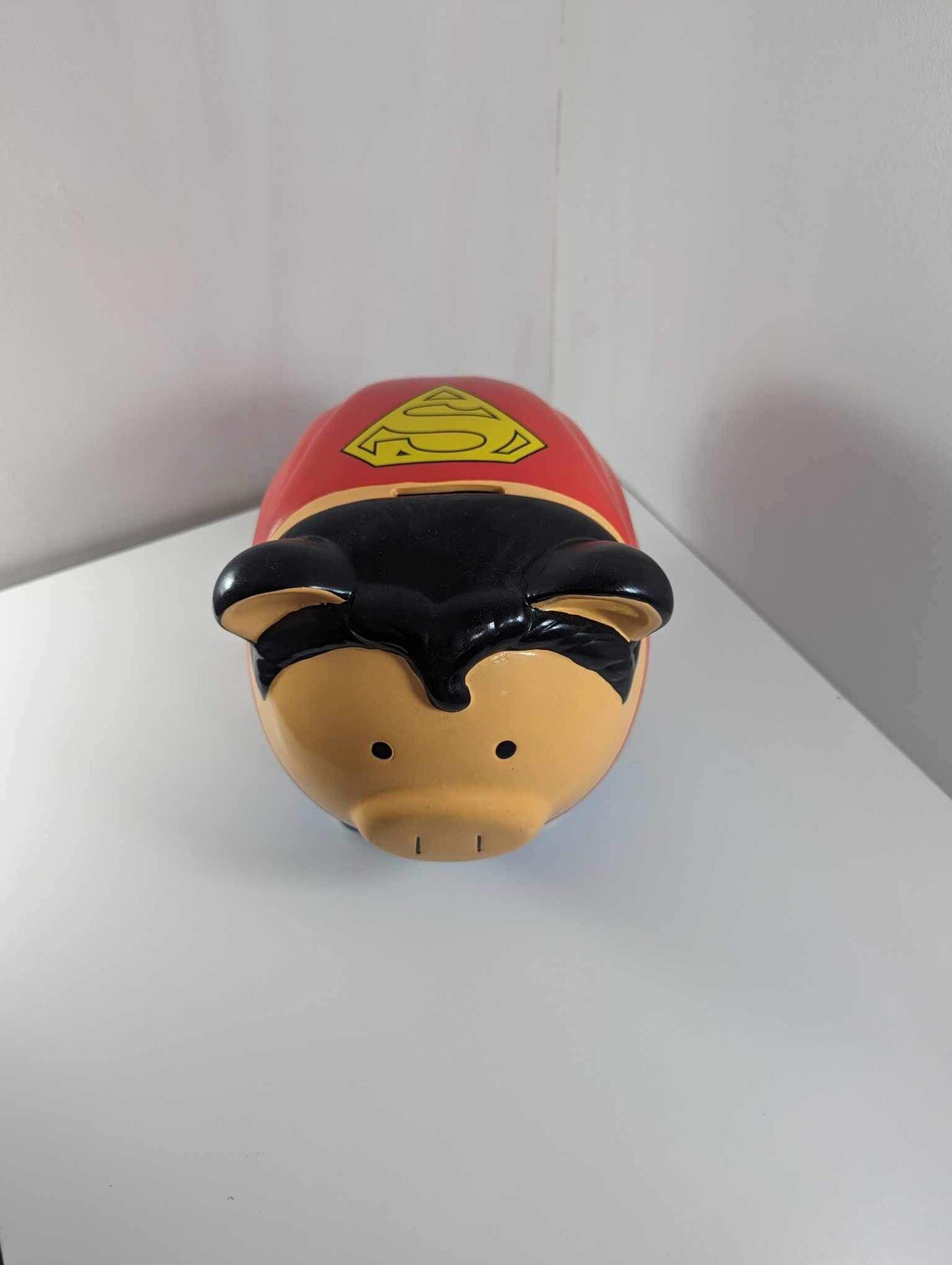SUPERMAN Piggy Bank DC Comics Starpoint Ceramic Super Hero Teach Kids