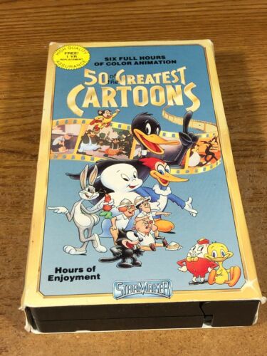 50 Of The Greatest Cartoons VHS VCR Video TV Show Used StarMaker 6 Hours