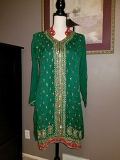 Green Indian Punjabi Pakistani Suit Salwar Kameez