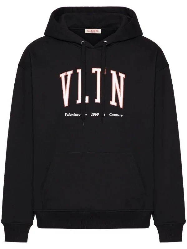 VALENTINO Felpa con Felpa con Felpa con Felpa con Felpa con Felpa con Felpa con Felpa con Felpa con Felpa con Cappuccio Nera £850 Made In Italy